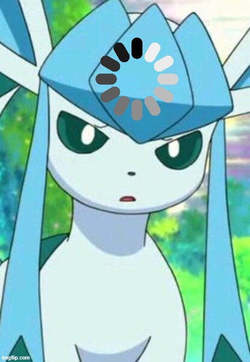 Glaceon confused | image tagged in glaceon confused | made w/ Imgflip meme maker