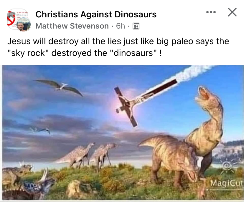 High Quality Christians against Dinosaurs Blank Meme Template