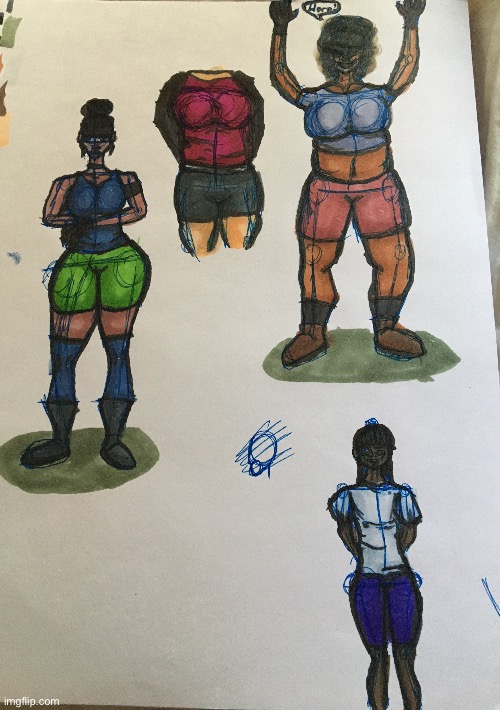 I’m practicing drawing different body types :) | image tagged in people,body types | made w/ Imgflip meme maker