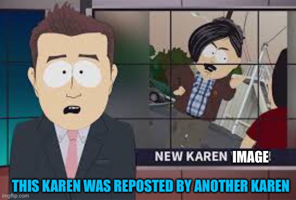 THIS KAREN WAS REPOSTED BY ANOTHER KAREN IMAGE | made w/ Imgflip meme maker