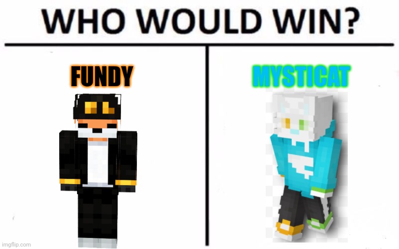 Who Would Win? Meme | FUNDY; MYSTICAT | image tagged in memes,who would win | made w/ Imgflip meme maker