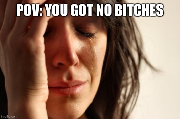 First World Problems | POV: YOU GOT NO BITCHES | image tagged in memes,first world problems | made w/ Imgflip meme maker
