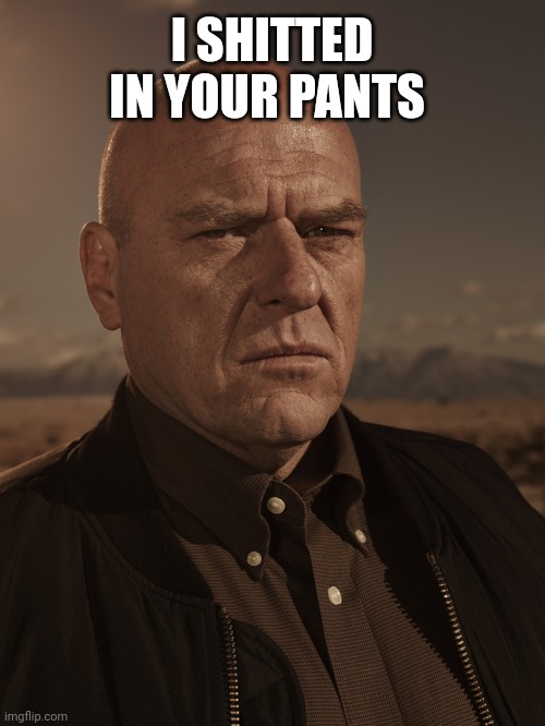 Hank Schrader - Breaking Bad - Dean Norris | I SHITTED IN YOUR PANTS | made w/ Imgflip meme maker