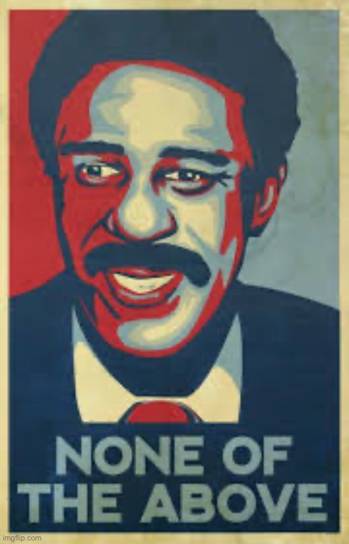 Richard Pryor None of the Above | image tagged in richard pryor none of the above | made w/ Imgflip meme maker
