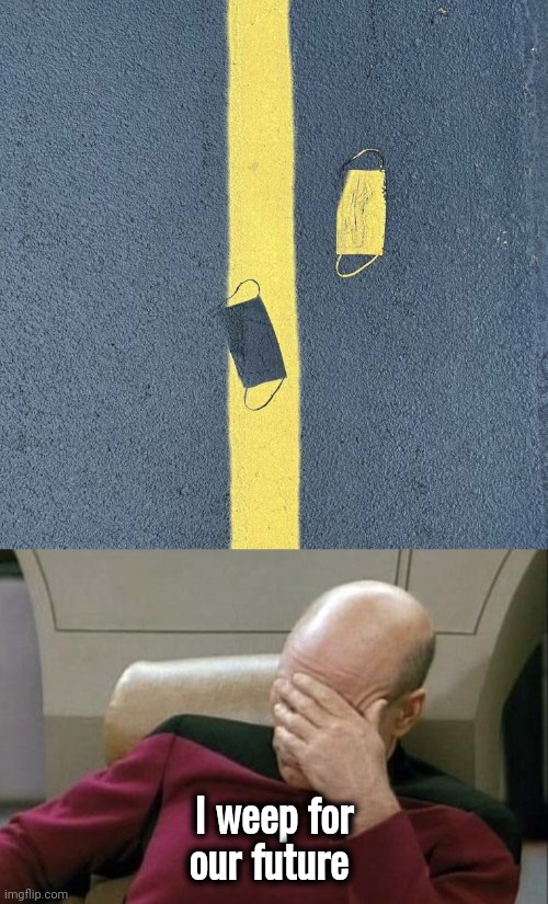 The Mask , immortalized |  I weep for our future | image tagged in memes,captain picard facepalm,2020 sucks,never forget,forever resentful mother | made w/ Imgflip meme maker