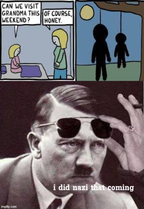 at this point we should nazi this coming | image tagged in hitler i did nazi that coming,memes,dark humor,oh wow are you actually reading these tags,funny | made w/ Imgflip meme maker