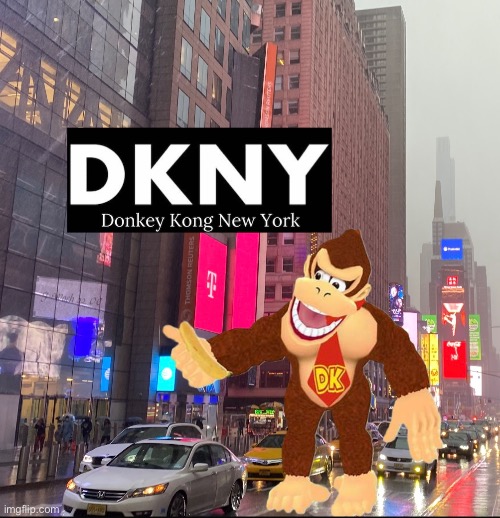 DKNY | image tagged in dkny,donkey kong,nyc | made w/ Imgflip meme maker