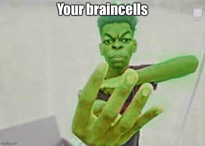 Beast Boy Holding Up 4 Fingers | Your braincells | image tagged in beast boy holding up 4 fingers | made w/ Imgflip meme maker