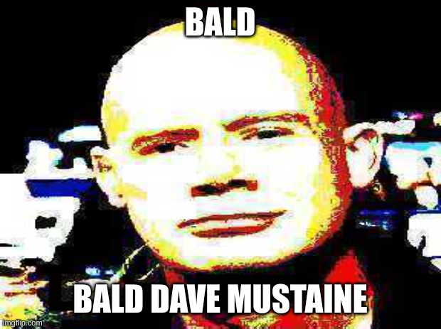 yes | BALD; BALD DAVE MUSTAINE | image tagged in y,e,s,mega,deth,rocks | made w/ Imgflip meme maker