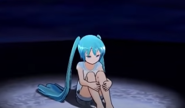 High Quality sad little miku Blank Meme Template