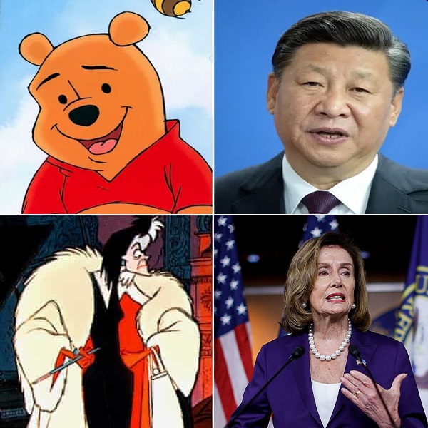 Winnie the Pooh vs Cruella de Vil Blank Meme Template