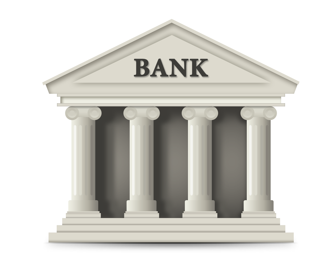 bank building clip art Blank Meme Template