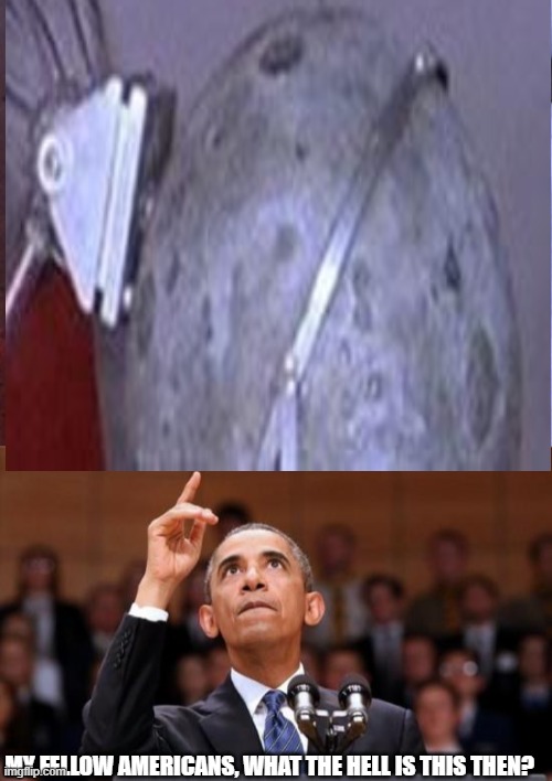 MY FELLOW AMERICANS, WHAT THE HELL IS THIS THEN? | image tagged in memes,dr evil laser,obama pointing up | made w/ Imgflip meme maker