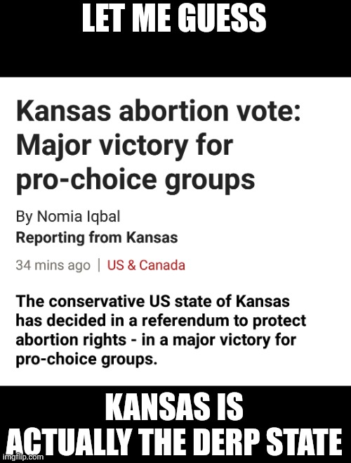 Cons can't even win in Kansas anymore | LET ME GUESS; KANSAS IS ACTUALLY THE DEEP STATE | image tagged in scumbag republicans,terrorists,terrorism | made w/ Imgflip meme maker