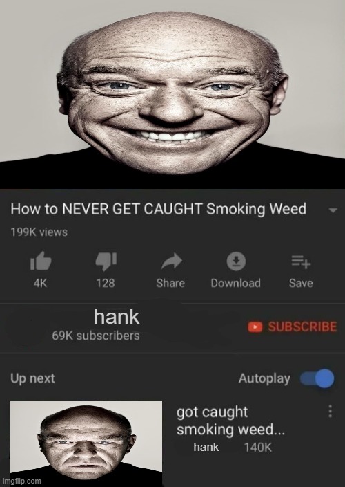 How to NEVER GET CAUGHT Smoking Weed / got caught smoking weed.. | hank; hank | image tagged in how to never get caught smoking weed / got caught smoking weed | made w/ Imgflip meme maker
