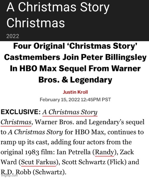 Christmas Story 2 sucked, but this movie might actually be pretty good if they have the original cast returning. | made w/ Imgflip meme maker