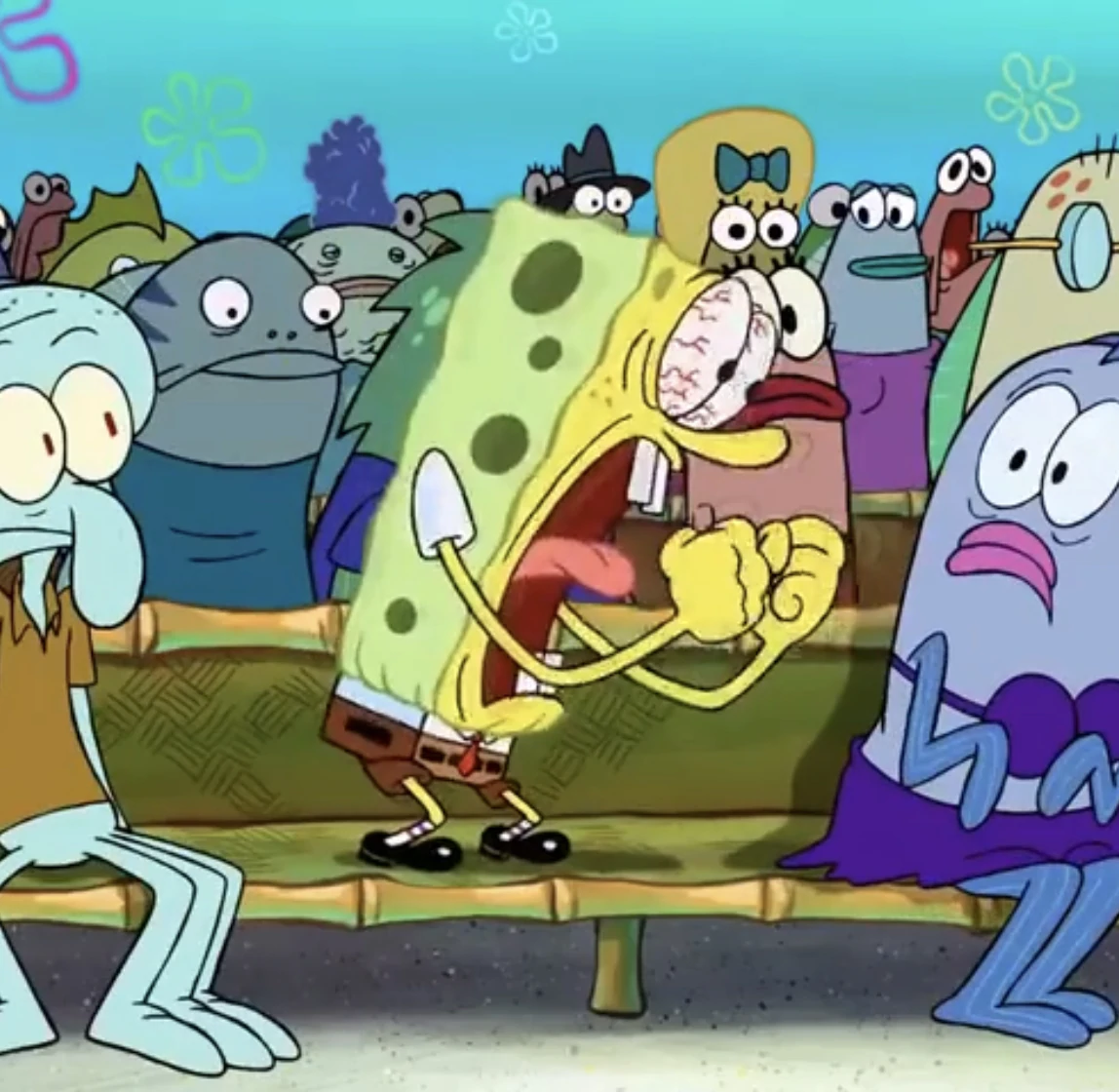 screaming spongebob Blank Meme Template