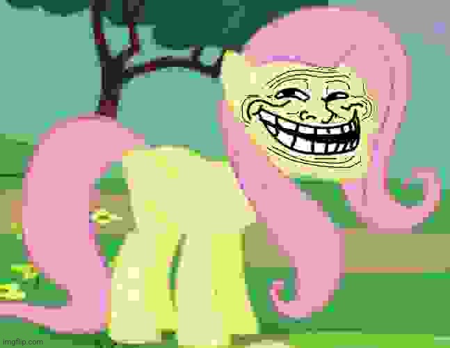 Gm | image tagged in fluttertroll | made w/ Imgflip meme maker