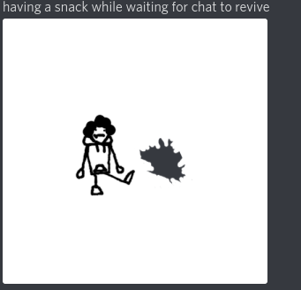 having a snack while waiting for chat to revive Blank Meme Template