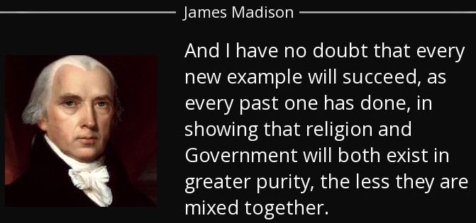 James Madison separation of church and state Blank Meme Template