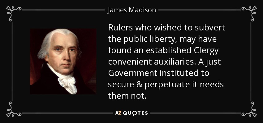 James Madison separation of church and state Blank Meme Template