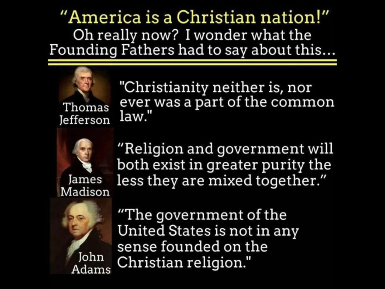 Founding Fathers separation of church and state Blank Template - Imgflip