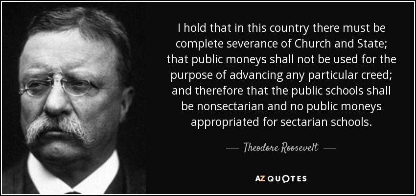 High Quality Teddy Roosevelt separation of church and state Blank Meme Template