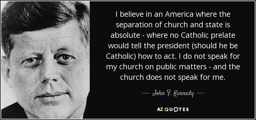 JFK separation of church and state Blank Meme Template