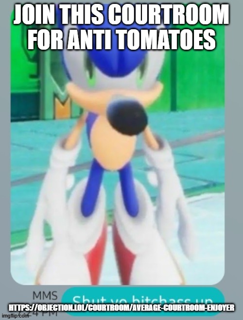 goofy ahh hedgehog | JOIN THIS COURTROOM FOR ANTI TOMATOES; HTTPS://OBJECTION.LOL/COURTROOM/AVERAGE-COURTROOM-ENJOYER | image tagged in goofy ahh hedgehog | made w/ Imgflip meme maker