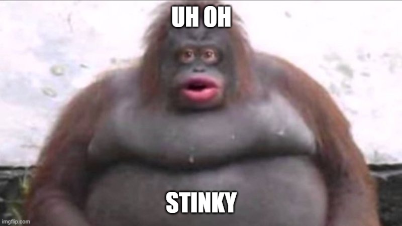 Uh oh stinky | UH OH STINKY | image tagged in uh oh stinky | made w/ Imgflip meme maker