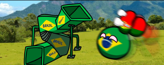 countryballs your going 2 brazil Blank Meme Template