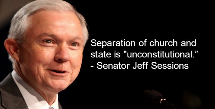 High Quality Jeff Sessions Separation of Church and State Blank Meme Template