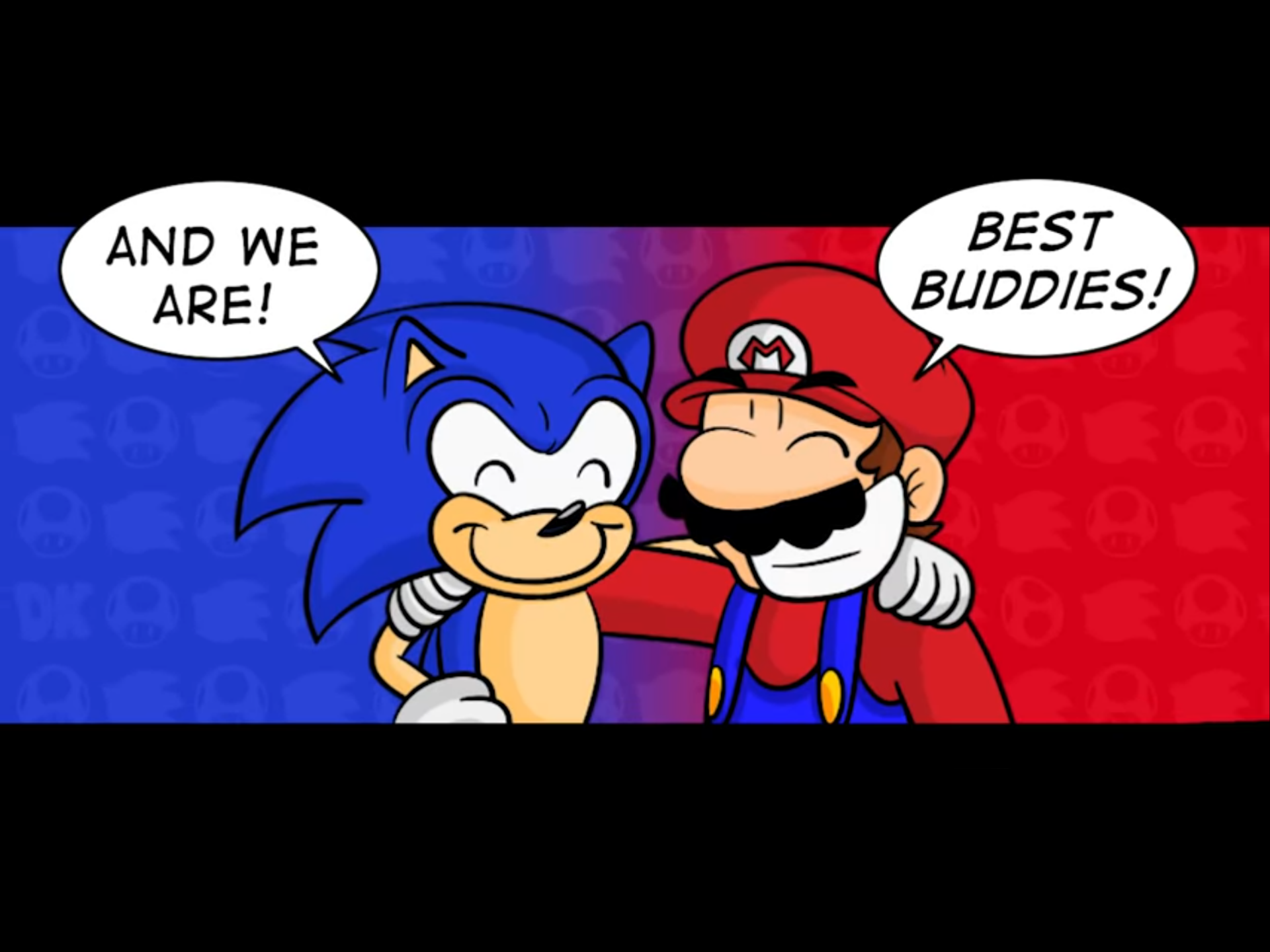 Mario and Sonic in AMG Universe Blank Meme Template