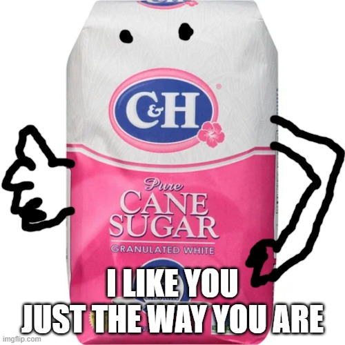 You Sweet Thang | I LIKE YOU JUST THE WAY YOU ARE | image tagged in full of sweet nothing calories | made w/ Imgflip meme maker