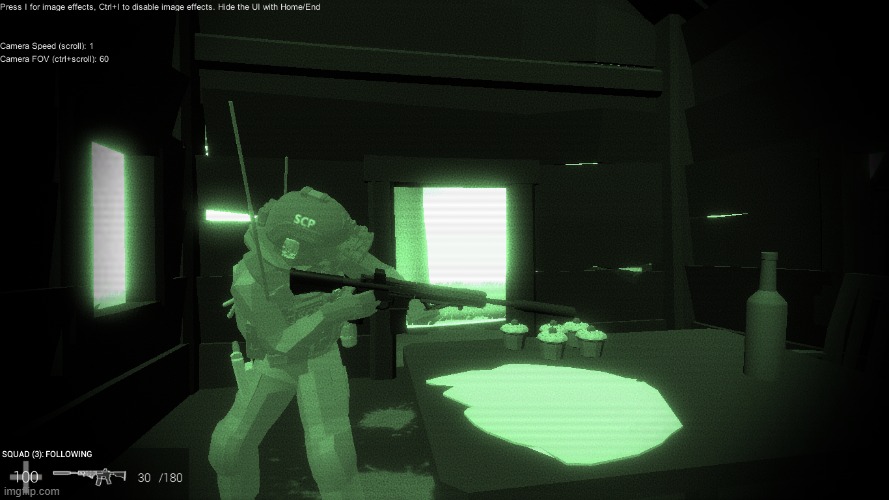 "so the glowy eye hazmat people like to eat cupcakes? odd" | made w/ Imgflip meme maker