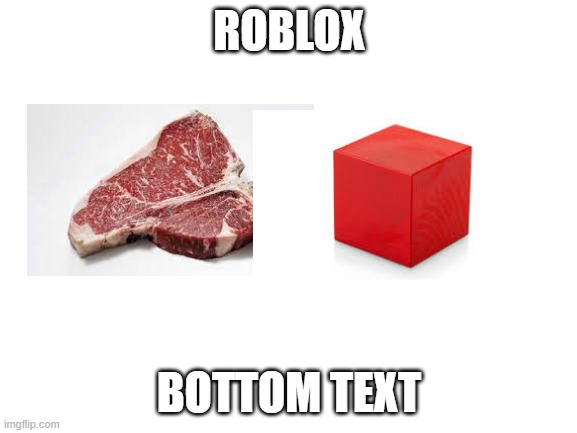 a | ROBLOX; BOTTOM TEXT | image tagged in blank white template | made w/ Imgflip meme maker