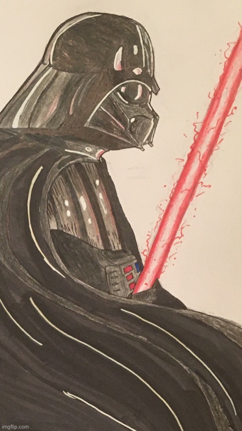 Darth Vader such an amazing boi | image tagged in star wars,drawings | made w/ Imgflip meme maker