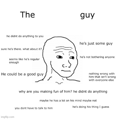 w the guy | made w/ Imgflip meme maker