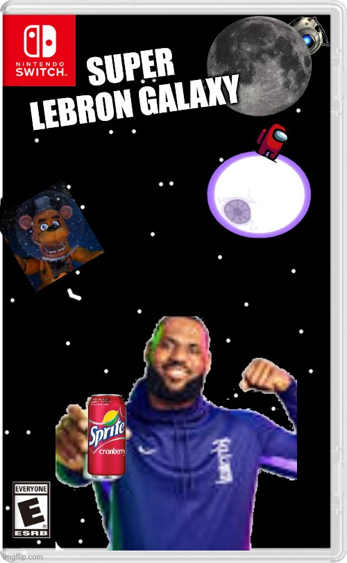 Spread the taste of sprite cranberry to the entire universe I guess | SUPER LEBRON GALAXY | image tagged in nintendo switch | made w/ Imgflip meme maker