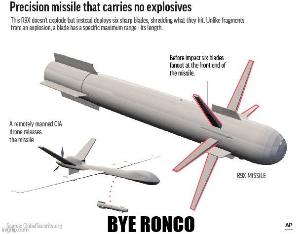 ronco |  BYE RONCO | image tagged in taliban,dead,ginsu,joe biden,9/11 | made w/ Imgflip meme maker