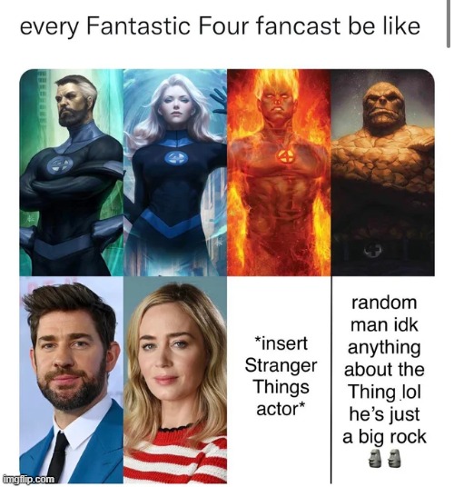 Yeah, Pretty Much John, Emily and Whoever | image tagged in fantastic four | made w/ Imgflip meme maker