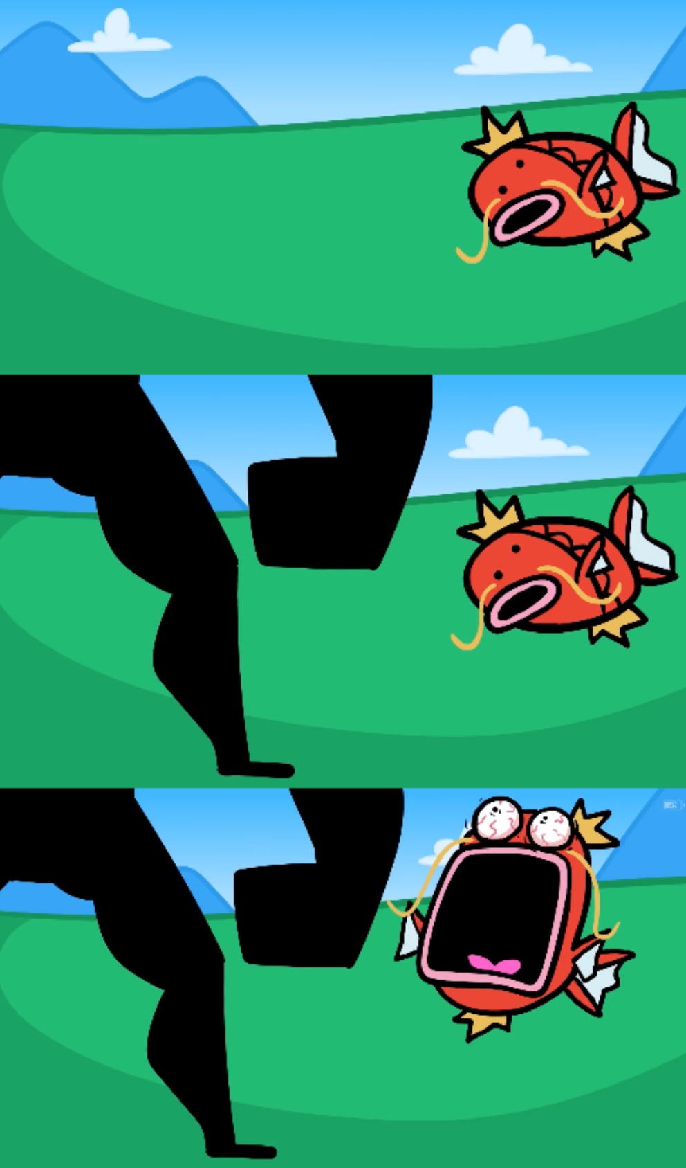 Magicarp Screaming Blank Meme Template