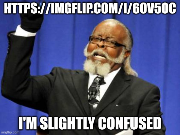 It was a random image at a random time | HTTPS://IMGFLIP.COM/I/6OV5OC; I'M SLIGHTLY CONFUSED | image tagged in memes,too damn high | made w/ Imgflip meme maker
