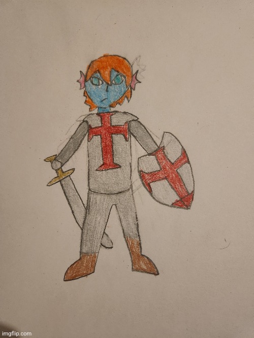 This is Templar. He's one of my oldest ocs | made w/ Imgflip meme maker