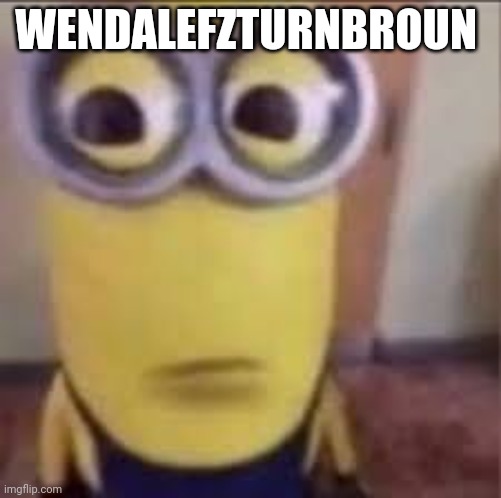 GOOFY AHH MINION | WENDALEFZTURNBROUN | image tagged in goofy ahh minion | made w/ Imgflip meme maker