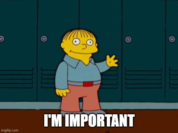 An actual, unaltered, color photo of Paul Hewson in his childhood | I'M IMPORTANT | image tagged in ralph wiggum | made w/ Imgflip meme maker