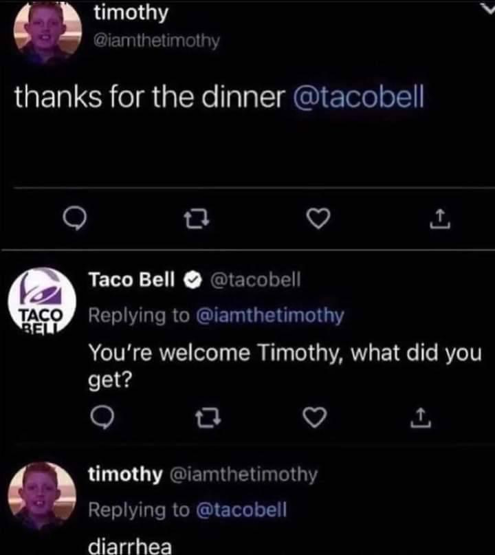 Taco Bell dinner Blank Meme Template