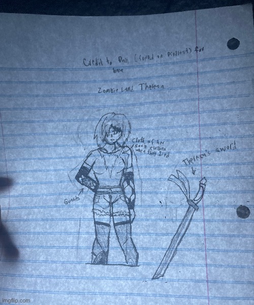 Drawing of my OC | image tagged in discord,drawing,original character | made w/ Imgflip meme maker