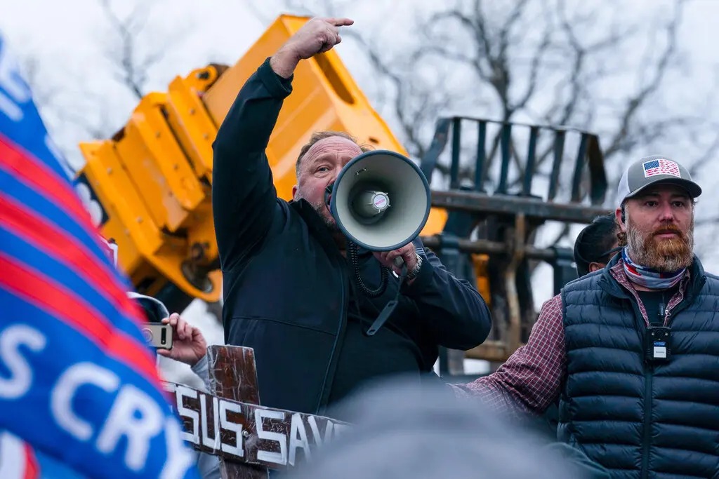 Alex Jones Jan. 6 bullhorn Blank Meme Template