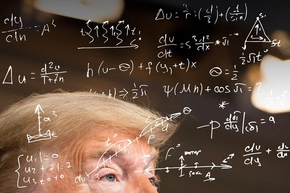 Donald Trump calculating Blank Meme Template